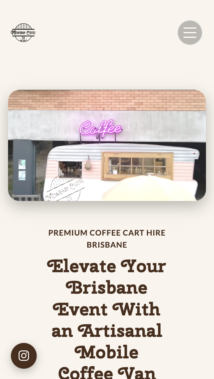 Mowbray Coffee Mobile View