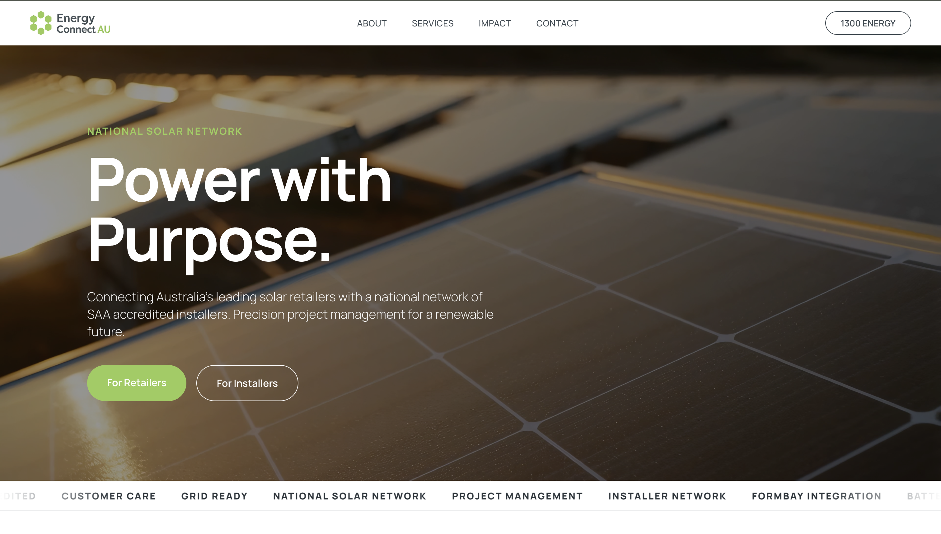 Energy Connect Desktop View