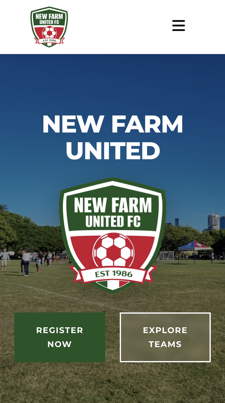 New Farm FC Mobile View